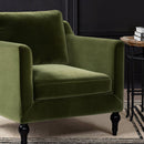 Josephine 33" Upholstered Accent Chair, Olive