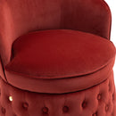 360 Degree Swivel Cuddle Barrel Accent Sofa Chairs, Round Armchairs with Wide Upholstered, Fluffy Velvet Fabric Chair for Living Room, Bedroom, Office, Waiting Rooms