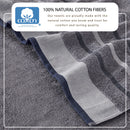 Decorative Cotton Stripe Bath Towel Set - Noelle Collection by Great Bay Home