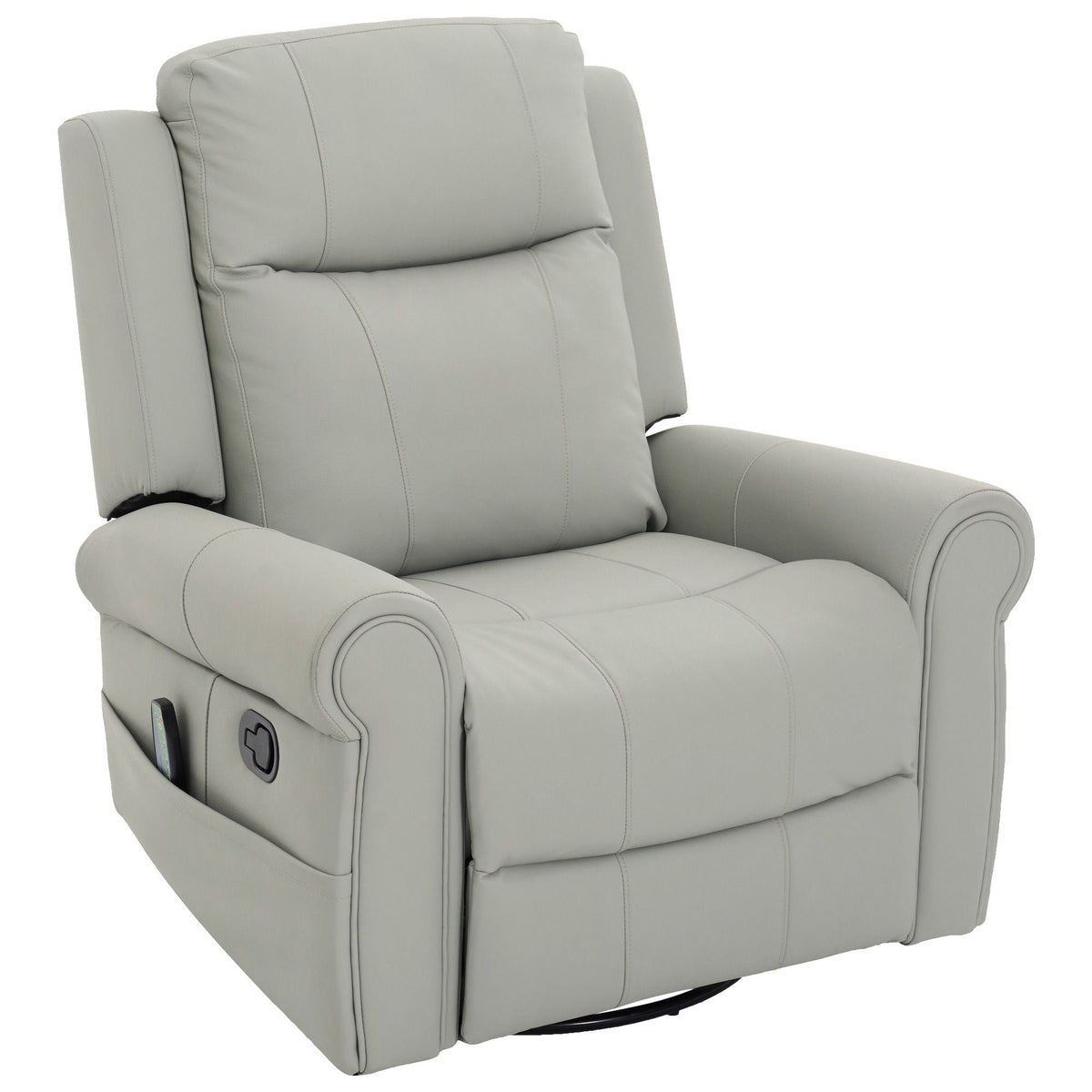 Manual Recliner Chair With 270 Degree Swivel, Massage & Heating, Dual Reclining Positions, photo 12 of 14