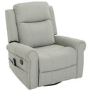 Manual Recliner Chair With 270 Degree Swivel, Massage & Heating, Dual Reclining Positions by Unique Piece Furniture