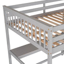 Loft Bed With Storage Shelves And Under Bed Desk by HouseOfZazla