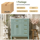 Modern Bathroom Vanity With Sink, Storage Cabinet, Soft Close Doors, Deep & Standard Drawers by HouseOfZazla