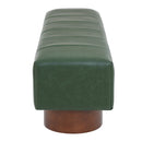 Green PU Upholstered Indoor Dining Bench