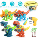 Take Apart Dinosaur Toys DIY Dinosaur Construction Building Block Assembly Toys with Electric Drill for Kids 3-7 Year Old Learning Educational Gift