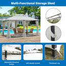 13x10 Outdoor Patio Gazebo Tent with Ventilated Double Roof and Sidewalls