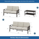 Patio Furniture Set with Coffee Table and Cushions for Backyard by HouseOfZazla
