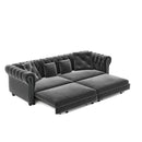 3 In 1 Convertible Sleeper Sofa Bed With Movable Ottoman