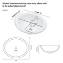 Semi Recessed Bathroom Sink With Countertop Vessel Design, 17" X 15.5" - White by HouseOfZazla