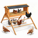Chicken Nesting Box with Perch and Waterproof Roof