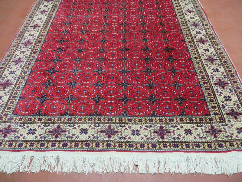 6' X 10' Vintage Handmade Turkish Sevas Kayseri Wool Rug Carpet Nice