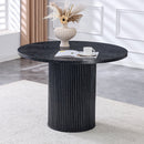 Modern Spliced Circular Dining Table with 42 Inch Diameter by HouseOfZazla