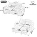 Pull-Out Sofa Bed Convertible Couch With Adjustable Backrest For Living Room by Unique Piece Furniture