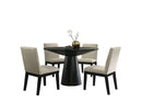 Jasper - Contemporary Round Dining Table With Finish Chairs by HouseOfZazla