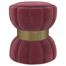 Inez - Round Upholstered Ottoman by HouseOfZazla