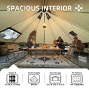 4 Season Bell Tent 13.1FT, Beige Waterproof Glamping Yurt Tent by HouseOfZazla