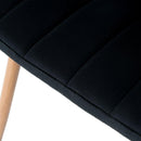 Indoor black velvet dining chair, modern kitchen dining chair with backrest, upholstered side chair with hot transfer metal legs, Family Kitchen Dining Room and living room (set of 4)
