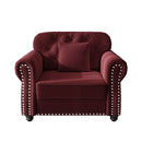 Sofa With Nailhead Trim And Rolled Armrests
