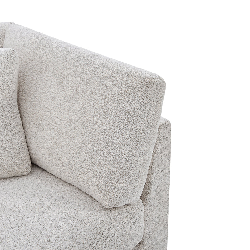83.5" Modern Flared Arms Sofa (Beige), photo 10 of 10