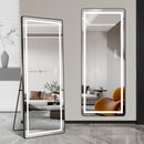 Full-Length Vertical Mirror With LED Light, Dimming Wall Mirror With Frame by HouseOfZazla