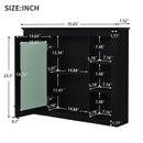 Wall Mounted Medicine Cabinet With Mirror, Storage Cabinet Featuring 6 Open Shelves And Adjustable Interior by HouseOfZazla