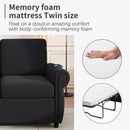 Pull Out Sofa Bed Loveseat Sleeper With Twin Size Memory Mattress With Two USB Ports For Living Room Spaces by HouseOfZazla