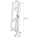 Yvonne Cheval Mirror with Jewelry Storage Dove Grey
