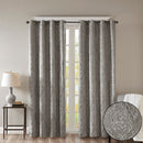 Knitted Jacquard Damask Total Blackout Grommet Curtain Panel by HouseOfZazla