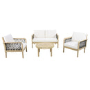 4-Piece Acacia Wood Outdoor Patio Furniture Set by HouseOfZazla