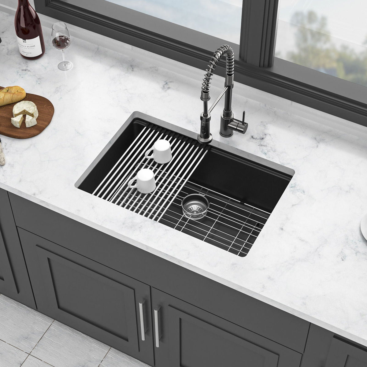 Quartz Kitchen Sink, Granite Composite Workstation Undermount, photo 23 of 27