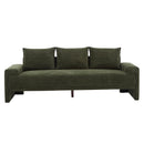 Algora 84.5 in. 3 Seater Modern Upholstered Velvet Sofa, Moss by HouseOfZazla