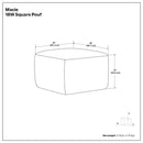 Macie - Square Woven Outdoor / Indoor Pouf - Gray / White by Unique Piece Furniture