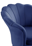 Angelina - Scalloped Back Barrel Accent Chair With Metal Legs by Unique Piece Furniture