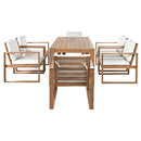 TREXM Patio Table and Chairs Set, 7-Piece Outdoor Dining Set for 6