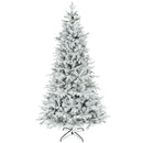 HOMCOM 7.5 ft Artificial Frosted Christmas Tree