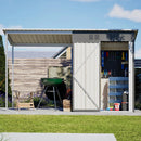 Durable 5x3FT Galvanized Steel Shed & Gazebo Combo by HouseOfZazla