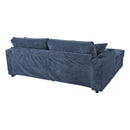 Oversized Loveseat Chaise With 2 USB Ports, 2 Cup Holders And 2 Throw Pillows by HouseOfZazla