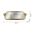 Ornate Gold Accent Tray with Mirrored Surface by HouseOfZazla
