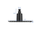 Ultra Thin 8" Square Rain Shower Head 304 Stainless Steel, Wall / Ceiling Mounted by HouseOfZazla