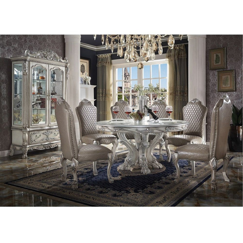 Dresden - Round Pedestal Dining Table - Vintage Bone White, photo 5 of 5