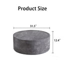 31.5" Round Coffee Table with Faux Concrete Finish