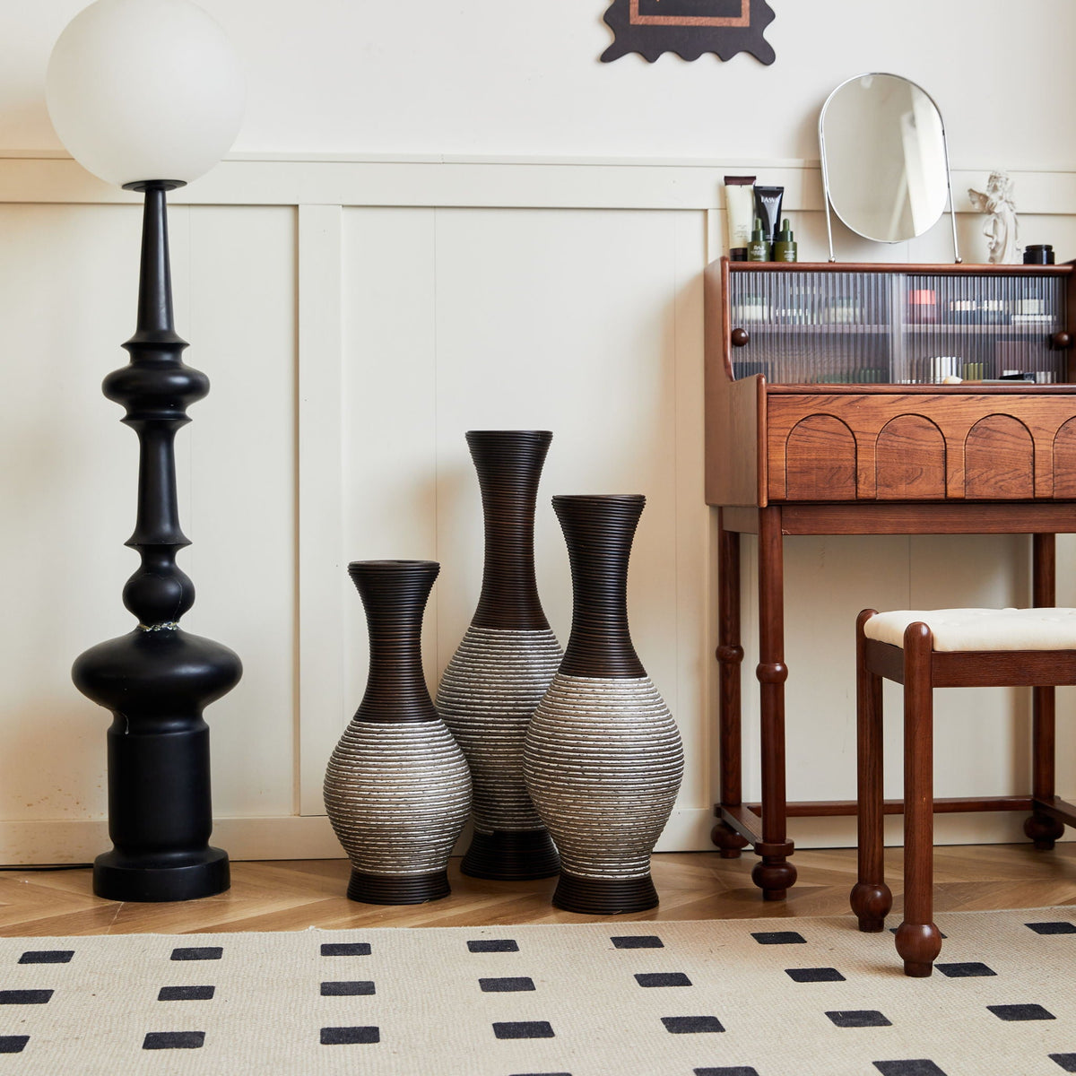 Tall Designer Floor Vase With Elegant 2 Tone, photo 33 of 36