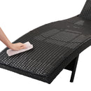 K&K 80'' Patio Wicker Chaise Lounge Chairs Set of 2 by HouseOfZazla