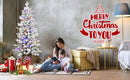 4FT Flocked Christmas Tree with Multicolour LED Lights