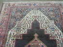 4' X 5' Antique Handmade India Floral Oriental Wool Rug Brown Vegetable Dyes