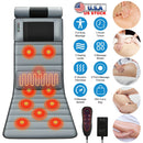 Full Body Electric Massage Mat with Heat Vibration Massage Pad Cushion Back Massage Mattress Chair Pad with Neck Massager Lumbar Pillow with 10 Vibrat
