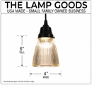 Minimalist Antique Glass Light Pendant or Sconce by The Lamp Goods