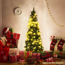 5/6/7.5 Feet Artificial Pencil Christmas Tree with Pine Cones by LJGDeals