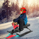 Kids Snow Sand Grass Sled w/ Steering Wheel and Brakes by LJGDeals