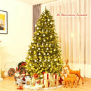 7.5 Feet Artificial Fir Christmas Tree with LED Lights and 1968 Branch Tips by LJGDeals